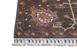 Handknuten Ariana Oriental Ziegler/Kazak rug, 244 x 82 cm, with intricate patterns in warm tones.