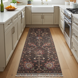 Handwoven Ariana Oriental Ziegler/Kazak rug by Orientmattor, 244 x 82 cm with intricate patterns and rich colors.