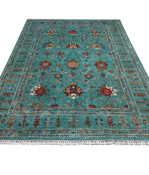 Handwoven Ariana Oriental Ziegler/Kazak rug by Orientmattor, 253 x 174 cm, featuring traditional patterns and rich colors.