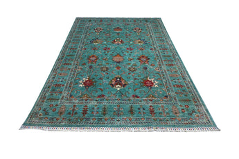Handwoven Ariana Oriental Ziegler/Kazak rug by Orientmattor, 253 x 174 cm, featuring traditional patterns and rich colors.