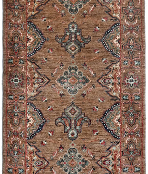 Handwoven Ariana Oriental Ziegler/Kazak rug, 253x81 cm, featuring intricate patterns and traditional craftsmanship by Orientmattor.
