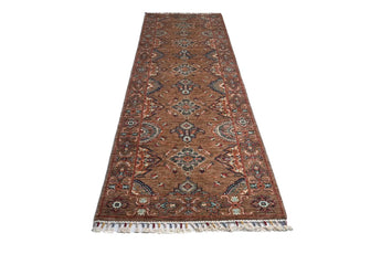 Orientmattor Handknuten Ariana Oriental Ziegler/Kazak rug, 253x81 cm with intricate patterns and vibrant colors.
