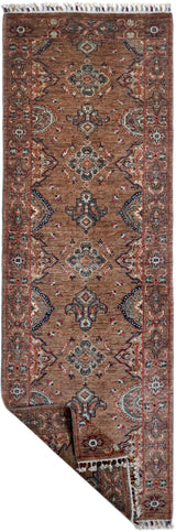 Handwoven Ariana Oriental Ziegler/Kazak rug, 253x81 cm, featuring intricate patterns and rich colors, from Orientmattor.
