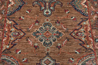 Handwoven Ariana Oriental Ziegler/Kazak rug, 253 x 81 cm, with intricate patterns and rich colors from Orientmattor.