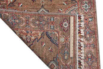 Handwoven Ariana Oriental Ziegler/Kazak rug in natural colors, size 253 x 81 cm, from Orientmattor.