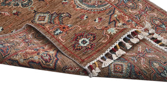 Handwoven Ariana Oriental Ziegler/Kazak rug, 253x81 cm with intricate patterns, from Orientmattor, showcasing detailed craftsmanship.