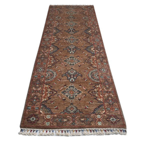 Handwoven Ariana Oriental rug in Ziegler/Kazak style, 253x83 cm, featuring intricate patterns and rich colors from Orientmattor.