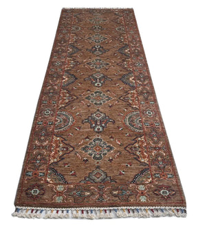 Handwoven Ariana Oriental rug in Ziegler/Kazak style, 253x83 cm, featuring intricate patterns and rich colors from Orientmattor.