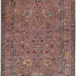 Handknuten Ariana Oriental Ziegler/Kazak rug in warm tones, measuring 258x171 cm, from Orientmattor, detailed woven pattern.