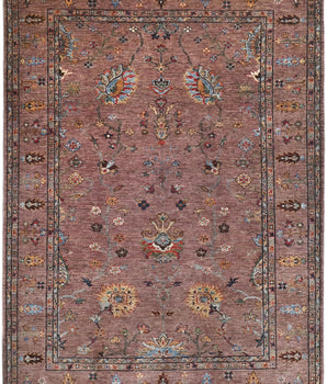 Handknuten Ariana Oriental Ziegler/Kazak rug in warm tones, measuring 258x171 cm, from Orientmattor, detailed woven pattern.