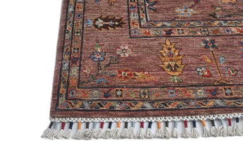 Handwoven Ariana Oriental Ziegler/Kazak rug by Orientmattor, 258x171 cm, detailed geometric patterns on a textured surface.