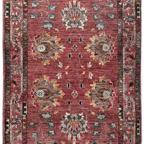 Handwoven Ariana Oriental Ziegler/Kazak rug by Orientmattor, 265x86 cm with intricate geometric patterns.