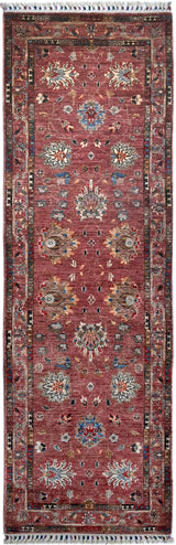 Handwoven Ariana Oriental Ziegler/Kazak rug by Orientmattor, 265x86 cm with intricate geometric patterns.