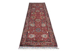 Handwoven Ariana Oriental Ziegler/Kazak rug in beige and brown, 265x86 cm, with intricate geometric patterns.