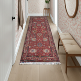Orientmattor Ariana Oriental handknuten Ziegler/Kazak rug, 265x86 cm, detailed pattern in warm tones.
