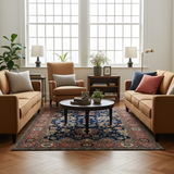 Handknuten Ariana Oriental Ziegler/Kazak rug by Orientmattor, 271x185 cm with intricate traditional patterns on woven wool.