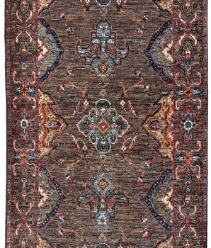 Handwoven Ariana Oriental Ziegler/Kazak rug by Orientmattor, 275x81 cm, featuring intricate traditional patterns.