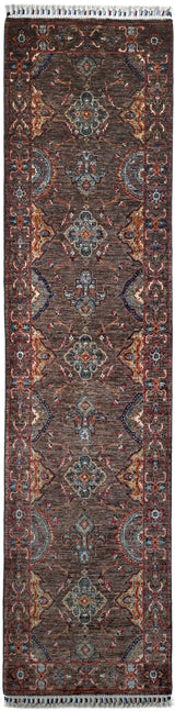 Handwoven Ariana Oriental Ziegler/Kazak rug by Orientmattor, 275x81 cm, featuring intricate traditional patterns.