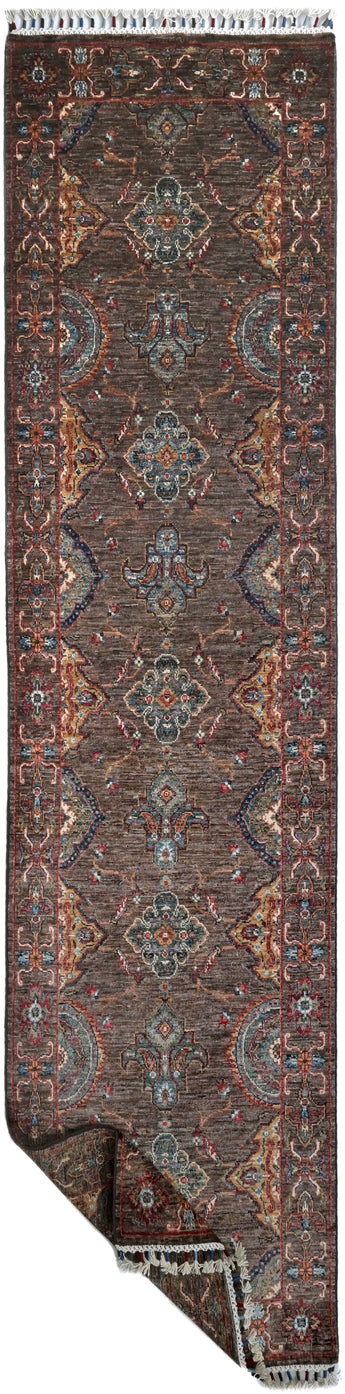 Handwoven Ariana Oriental Ziegler/Kazak rug, 275x81 cm, with intricate patterns and rich colors, by Orientmattor.