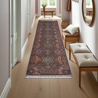 Orientmattor Ariana Oriental handwoven Ziegler/Kazak rug, 275x81 cm, with intricate patterns and warm colors.