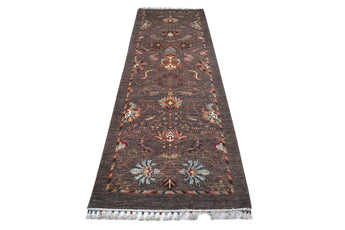Handwoven Ariana Oriental Ziegler/Kazak rug by Orientmattor, 275 x 83 cm, featuring intricate traditional patterns.