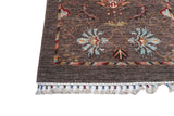 Handwoven Ariana Oriental Ziegler/Kazak rug by Orientmattor, 275 x 83 cm, detailed geometric patterns on a traditional wool surface.