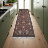 Handwoven Ariana Oriental Ziegler/Kazak rug by Orientmattor, 275x83 cm with intricate traditional patterns.