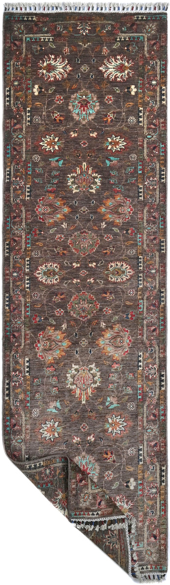 Handwoven Ariana Oriental Ziegler/Kazak rug by Orientmattor, 283 x 85 cm, intricate patterns and rich colors visible.