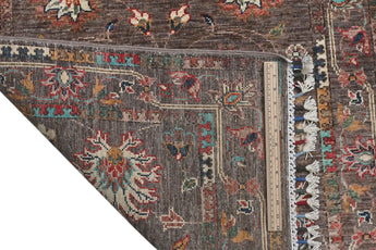 Handwoven Ariana Oriental Ziegler/Kazak rug by Orientmattor, 283 x 85 cm, detailed pattern in warm tones.