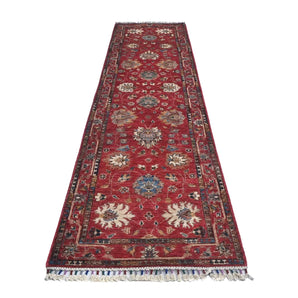 Handknuten Ariana Oriental Ziegler/Kazak rug, 288x80 cm, featuring intricate patterns and vibrant colors, by Orientmattor.