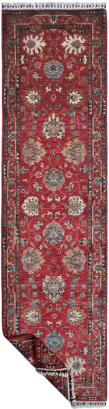 Handknuten Ariana Oriental Ziegler/Kazak rug, 288x80 cm, featuring intricate traditional patterns and rich colors.