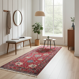 Handknuten Ariana Oriental Ziegler/Kazak rug by Orientmattor, 288x80 cm, with intricate traditional patterns and rich colors.