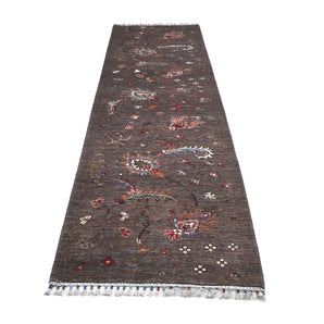 Handknuten Ariana Oriental Ziegler/Kazak rug, 288 x 86 cm, with intricate patterns and warm colors, by Orientmattor.