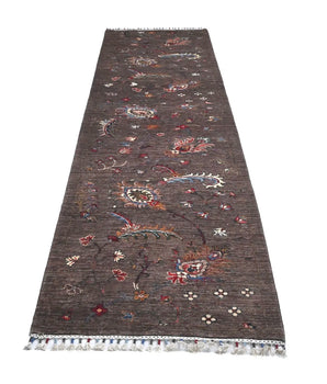 Handknuten Ariana Oriental Ziegler/Kazak rug, 288 x 86 cm, with intricate patterns and warm colors, by Orientmattor.