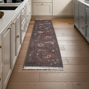 Handknuten Ariana Oriental Ziegler/Kazak rug by Orientmattor, 288x86 cm, featuring intricate traditional patterns and rich colors.