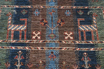 Handwoven Ariana Oriental Ziegler/Kazak rug, 290x78 cm, from Orientmattor, showcasing intricate patterns and rich colors.