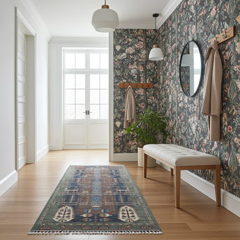 Handknuten Ariana Oriental Ziegler/Kazak rug, 290x78 cm, with intricate patterns and rich colors, from Orientmattor.
