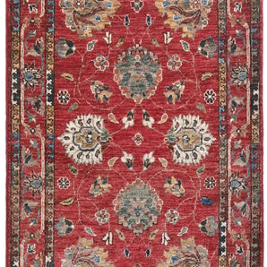 Handwoven Ariana Oriental Ziegler/Kazak rug, 290 x 81 cm, with intricate patterns and rich colors, by Orientmattor.
