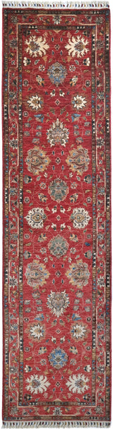 Handwoven Ariana Oriental Ziegler/Kazak rug, 290 x 81 cm, with intricate patterns and rich colors, by Orientmattor.