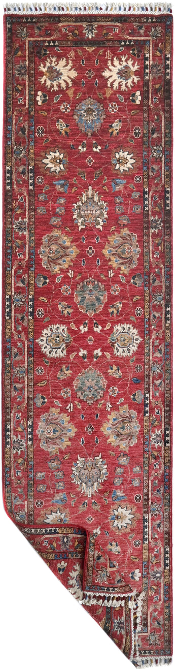Handwoven Ariana Oriental rug in Ziegler/Kazak style, 290x81 cm, featuring intricate patterns from Orientmattor.