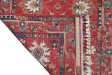 Handknuten Ariana Oriental Ziegler/Kazak rug in beige and red, 290 x 81 cm, by Orientmattor with intricate traditional patterns.