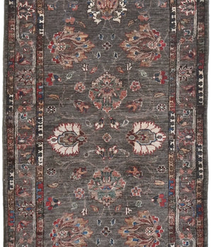 Handknuten Ariana Oriental Ziegler/Kazak rug, 301x85 cm, with intricate patterns and rich colors, showcasing traditional craftsmanship.