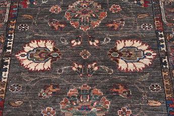 Handknuten Ariana Oriental Ziegler/Kazak rug, 301 x 85 cm, featuring intricate patterns in warm tones.