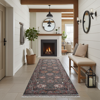 Orientmattor Ariana Oriental handknuten Ziegler/Kazak rug, 301x85 cm, detailed geometric pattern in warm colors.