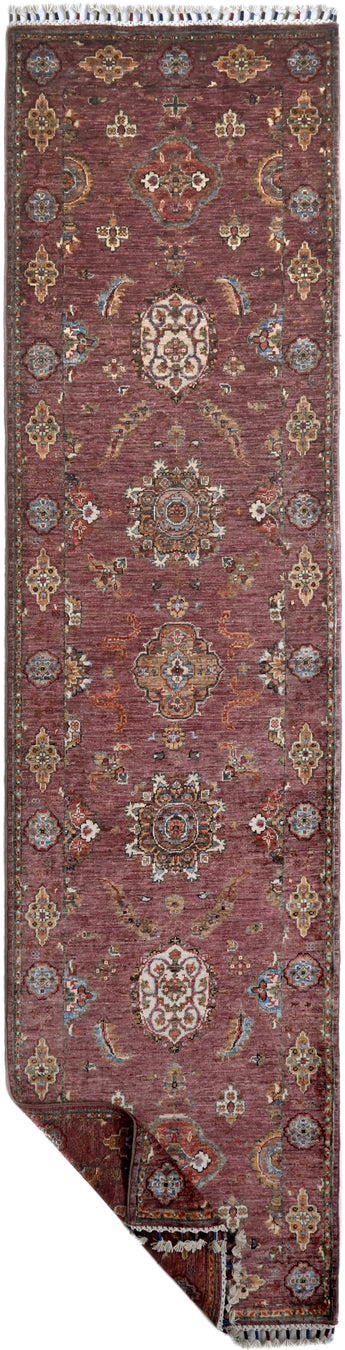 Handknuten Ariana Oriental rug in Ziegler/Kazak style, 314x85 cm, featuring intricate patterns and vibrant colors by Orientmattor.