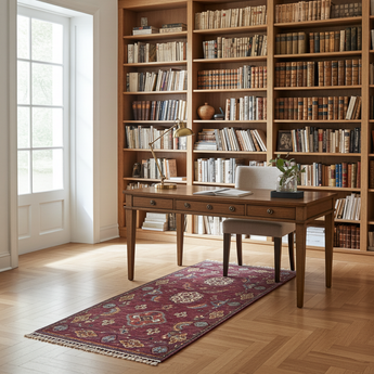Handwoven Ariana Oriental Ziegler/Kazak rug by Orientmattor, 314 x 85 cm, featuring intricate traditional patterns.