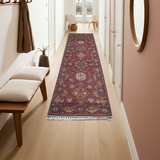 Handwoven Ariana Oriental Ziegler/Kazak rug, 314 x 85 cm, from Orientmattor, showcasing intricate patterns and vibrant colors.