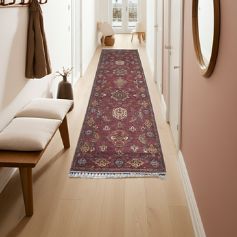 Handwoven Ariana Oriental Ziegler/Kazak rug, 314 x 85 cm, from Orientmattor, showcasing intricate patterns and vibrant colors.
