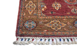 Handwoven Ariana Oriental Ziegler/Kazak rug by Orientmattor, 318 x 86 cm with intricate geometric patterns.