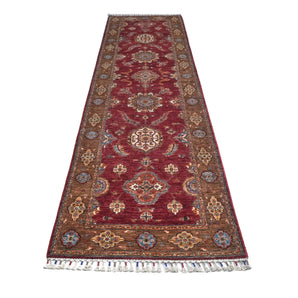 Handknuten Ariana Oriental Ziegler/Kazak rug, 319x81 cm, with intricate patterns and rich colors, crafted by Orientmattor.